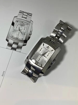 Baume & Mercier Hampton Milleis ref 8444 Mens Chronograph Rectangle Quartz Watch — 第 1/4 张图片