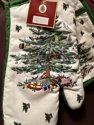 Guante y soporte para horno Spode - verde Foto 1 de 4