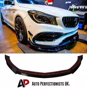 Mercedes CLA Class AMG Line CLA45 W117 Gloss Black Front Splitter Spoiler Lip - Picture 1 of 10
