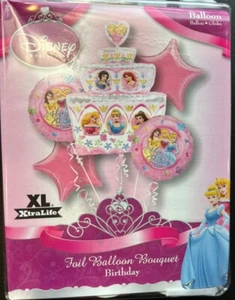 Disney Princess Birthday Party Foil Balloon Bouquet XL Extra Life (5 balloons) - Picture 1 of 3