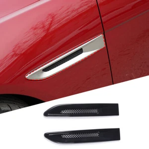 For Jaguar XF/XFL/F-Pace 2016-2020 Side Fender Vent Trim ABS Black 2PCS - Picture 1 of 6