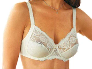 Simone Perele Genova Ivory Bra 32B Floral Soft Cup Wirefree unpadded lace trim - Picture 1 of 1