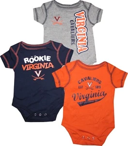 Virginia Cavaliers Rookie Set Body Creeper 3pz Neonato Bambino - Foto 1 di 1