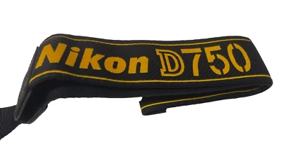 Correa de cuello/hombro genuina Nikon AN-DC14 1.5" negra/amarilla para Nikon D750 (nueva) Foto 1 de 4