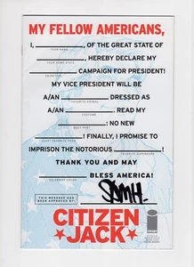 Citizen Jack Comic #1 Image 2015 Campaign Speech Variant Signed Sam Humphries - Picture 1 of 2