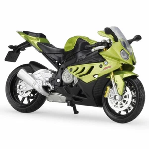 1/18 BMW S1000RR Motorcycle Model Diecast Toy Car Toys for Kids Boys Gifts Green - Picture 1 of 7