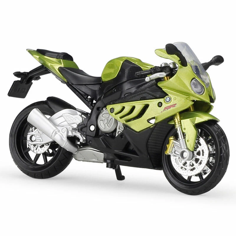 1/18 BMW S1000RR Modelo de motocicleta Diecast Juguete Coche Juguetes para niños Niños Regalos Verde Foto 1 de 4