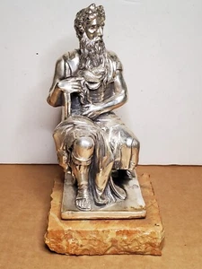 Michelangelo Moses Skulpturenfigur 925 Silber 9" groß sehr guter Zustand - Bild 1 von 10