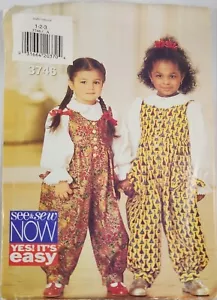 Mono y blusa infantil Butterick Pattern 3746 sin cortar talla 1-2-3 - Imagen 1 de 2