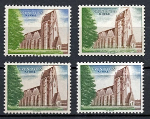 Probedruck Test Stamp Specimen Prøve Grundtvigs Kirke Slania 1968 4 Stück - Bild 1 von 1