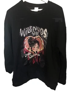 Wreck-It Ralph -Vanellope von Schweetz Men's large Black Sweater THICK PRINTED - Picture 1 of 7