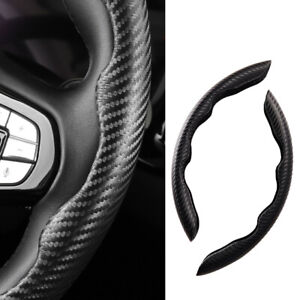 Car Steering Wheel Booster Cover Non Slip Interior Accessories Carbon Fiber Look
