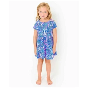 Lilly Pulitzer Girls Mini Geanna Swing Dress Short Sleeve S 4-5 Years New 281010 - Imagen 1 de 7