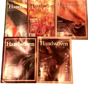 Vintage 1988 handgewebtes Magazin Lot komplett Webstuhl Faserkunst Designs - Bild 1 von 6
