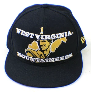 West Virginia Mountaineers New Era 59Fifty Blue NCAA Fitted Cap Hat Size 7 NEW - Picture 1 of 6