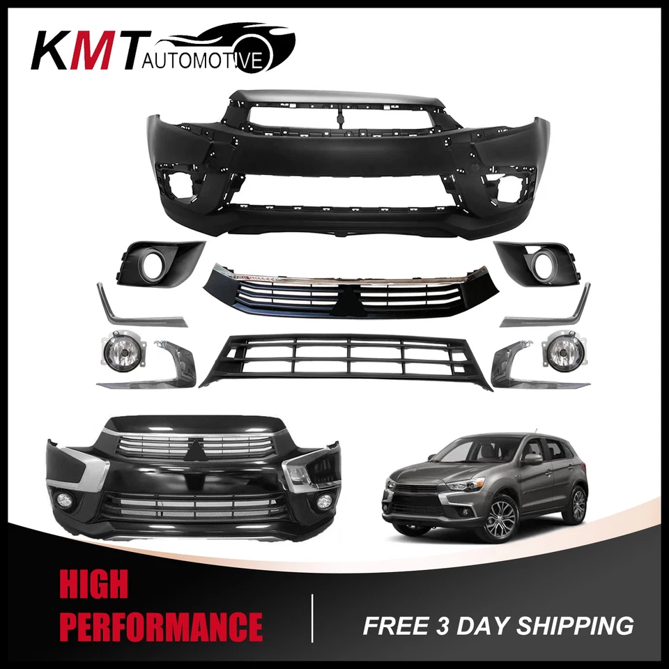 Kit de rejilla de parachoques delantero con faro antiniebla para Mitsubishi Outlander Sport 2016-2019 Foto 1 de 4