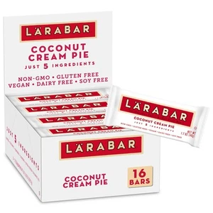 LARABAR Fruit & Nut Bar Coconut Cream Pie Gluten-Free Vegan Whole 30 Compliant - Picture 1 of 10