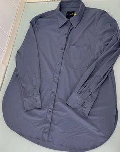 Lysse Tunika Shirt Oberteil Damen Große L Langarm Nylon Stretch grau Knopfleiste - Bild 1 von 7