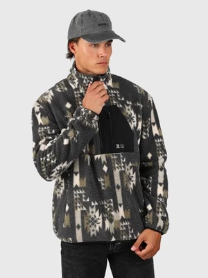 Brunotti Kelstyn-Print Men Fleece Herren Siberia Black schwarz