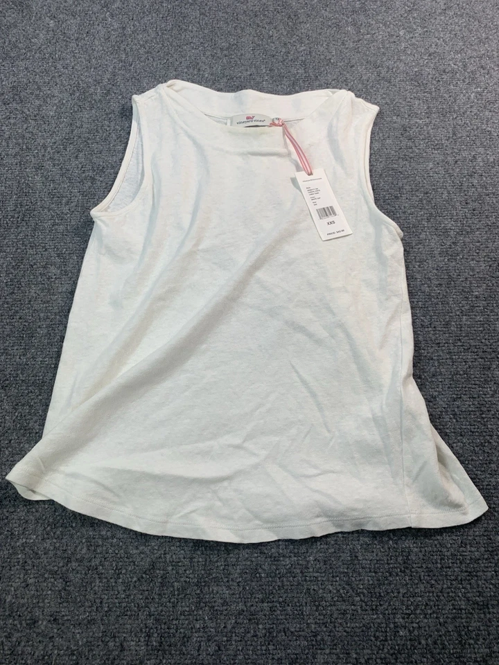 Vineyard Vines Shirt XXS White Tank Top Sleeveless - Image 1 of 4