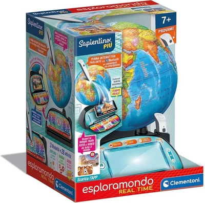 Clementoni Sapientino Più - Esploramondo Real Time, Mappamondo Bambini 7+ Anni, - Immagine 1 di 4