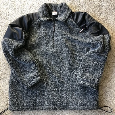 VINTAGE Ellesse Deep Pile Fleece Half Zip Jacket Coat Mens Large Drawstring - Image 1 of 4