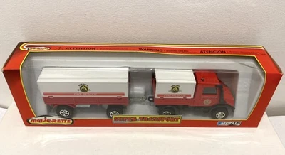 Majorette Super-Transport Series Mercedes Unimog & Trailer "Fire Rescue" MiB - Image 1 of 3