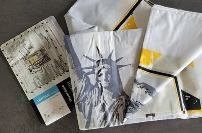 Riverdale Yellow / Black Textile Shower Curtain 180X200Cm. Reduced - Image 1 of 4