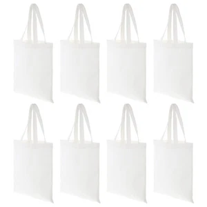 8 Stück Sublimation Canvas Taschen Tragbare Einkaufstaschen Große Kapazität Leer - Bild 1 von 12