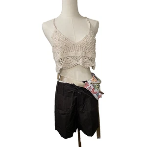 Banana Republic Martin Fit Shorts Brown Womens Tag Size 4 Regular Rolled Cuff - Picture 1 of 13