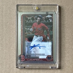 2025 Topps Chrome Kristian Campbell #RA-KC Rookie Auto On Card - Boston Red Sox - Picture 1 of 7