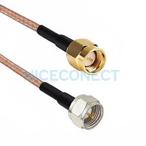 Lote conector recto enchufe macho a F macho puente coleta RG316 cable coaxial SMA - Imagen 1 de 3