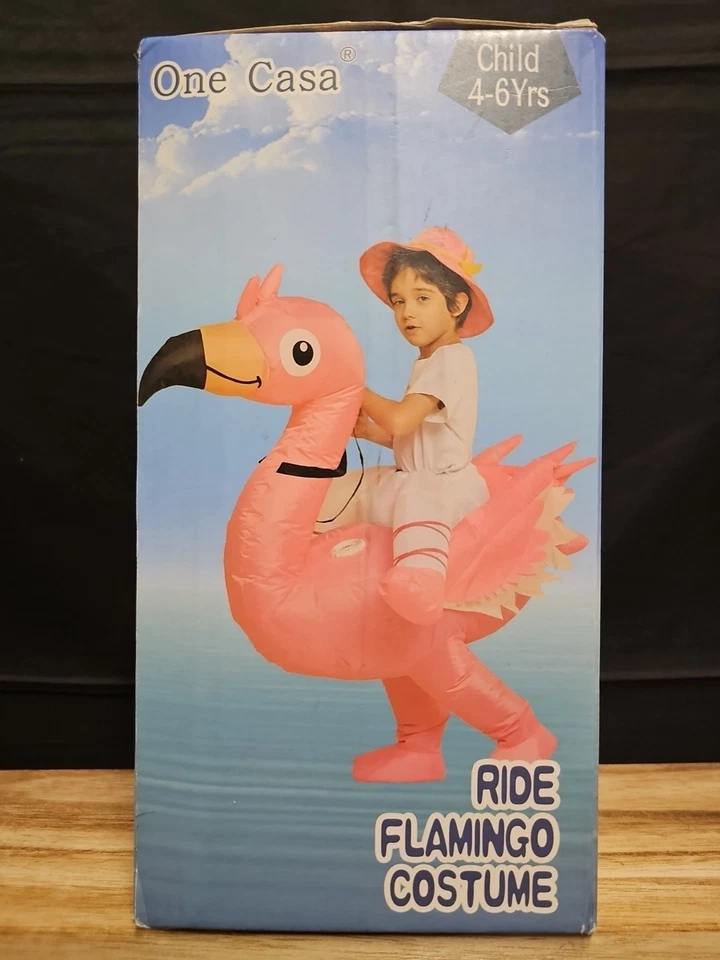 One Casa Inflatable Flamingo Costume Ride On Child 4-6 Years - Image 1 of 1