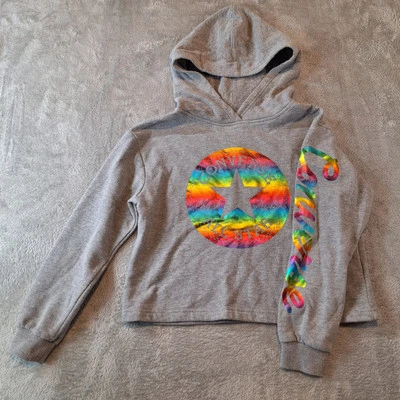 Sudadera con Capucha Converse Niñas Grande 12-13 Gris Recortada Metálica Logo Arco Iris Sudadera Foto 1 de 4