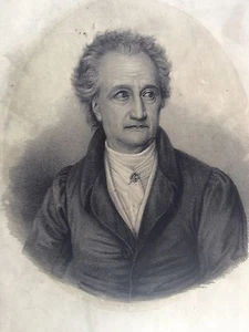 GOETHE Johann Wolfgang von.19. Jahrhundert Lithographie. DEUTSCHLAND Schriftsteller Dichter - Bild 1 von 1
