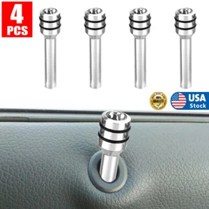 4PCS Car Door Lock Knobs, Aluminum Alloy Inner Door Lock Pull Pin Caps Universal - Foto 1 di 12