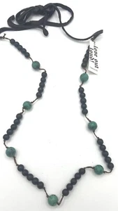 Dogeared LOVE OUT LOUD necklace w/ turquoise beads on the leather - Picture 1 of 2