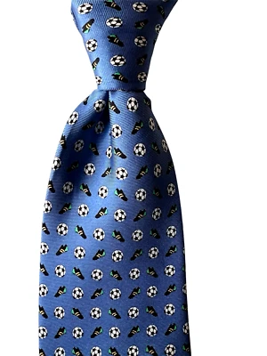 ALYNN Men's Silk Necktie "Soccer Ball" Sport Preppy Novelty Foodball Soccer Tie - Image 1 of 4