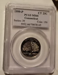 1999-P Connecticut Quarter PCGS MS 66 No Reserve - Picture 1 of 2