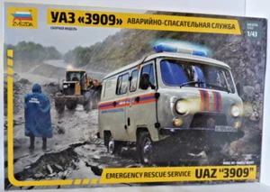 Zvezda 1:43 scale UAZ 3909 Emergency Rescue Ambulance kit - Picture 1 of 1