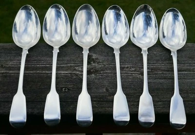 Juego de 6 - 1824 London William Charles & Henry Sterling Mesa / Cuchara para servir Foto 1 de 4