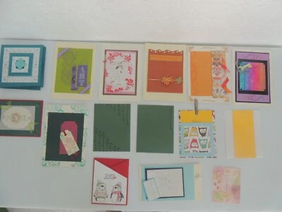Lote DE 15 Tarjetas de Felicitación Hechas a Mano TODAS OCASIONALES HERMOSAS TARJETAS SIN SOBRE Foto 1 de 4