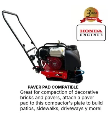 板式压实机 GX160 本田发动机篡改污垢土壤沥青带免费垫 — 第 1/4 张图片