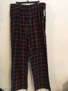 Herren Fleece Schlaf Lounge Hose Größe XL kariert rot/grün Ret $ 20 (5POBX-9-2) - Bild 1 von 5