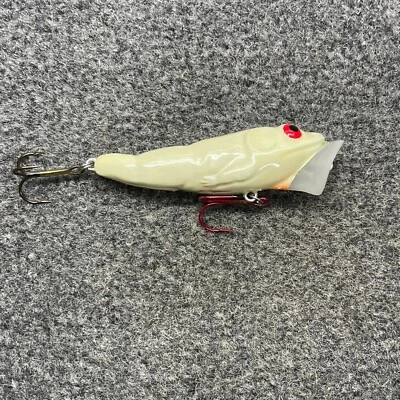 Kopper LIVETARGET Frog 75 Topwater Popper Lure 3" 1/2oz - Custom Painted Bone - Image 1 of 4