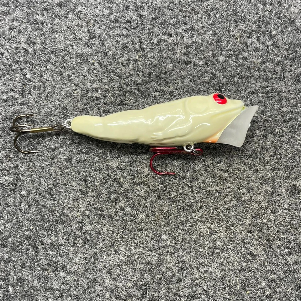 Kopper LIVETARGET Frog 75 Topwater Popper Lure 3" 1/2oz - Custom Painted Bone - Image 1 of 4