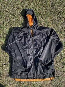 Y2K Rusty Windbreaker Jacket Size Large Black - Picture 1 of 4