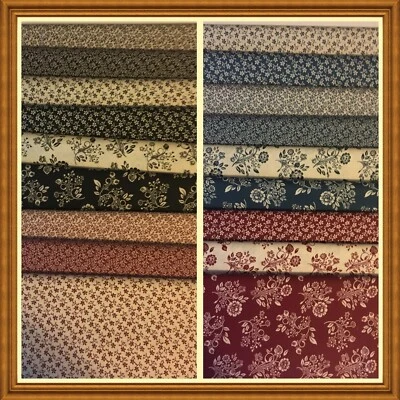 36 10 x 10 Floral Fabric  Variety 100% Cotton Duplicates - Image 1 of 4