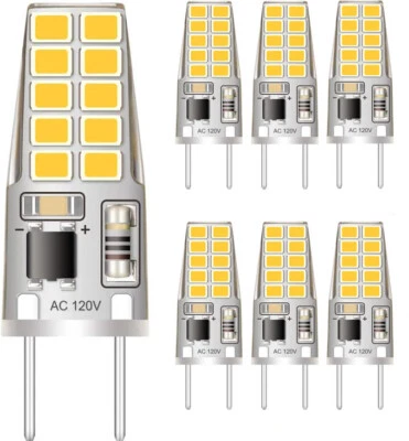 Dimmable 3W T4 JCD Type Bi-Pin G8 Base Bulbs For Under Counter Kitchen Lighting - Image 1 of 4