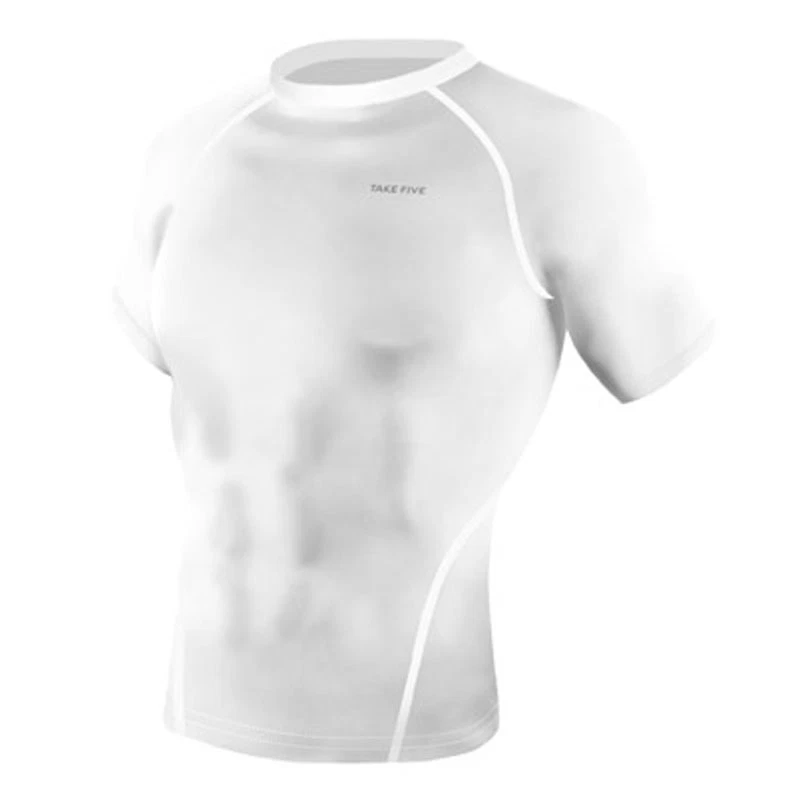 Take пять мужской кожи туго сжатия основание слой работает рубашка S ~ 2XL белый NT047 - Изображение 1 из 4